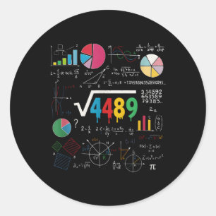 Zes Zeven Wiskunde Leraren 67 Meme Vierkantswortel Ronde Sticker