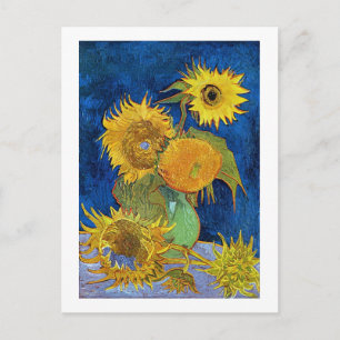 Zes zonnebloemen, Van Gogh Briefkaart