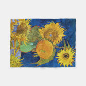 Zes zonnebloemen, Van Gogh Fleece Deken (Voorkant (Horizontaal))