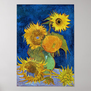 Zes zonnebloemen, Van Gogh Poster
