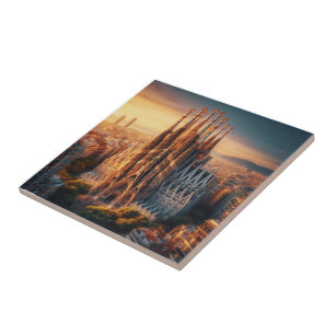 zESa13 BARCELONA Basiliek Sagrada Familia, Tegeltje