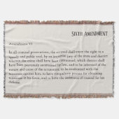 Zesde Amendement Grondwet Bill of Rights Deken (Voorkant)