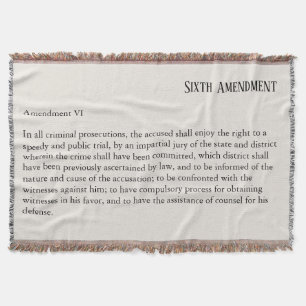 Zesde Amendement Grondwet Bill of Rights Deken