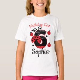 Zesde 'Birthday ladybug' 6 | douaneontwerpen T-shirt