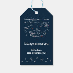 Zesde DAG CHRISTMAS / Label met kerstcadeaus Cadeaulabel