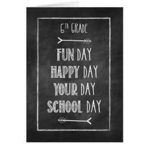 Zesde graad Chalkboard Terug naar school