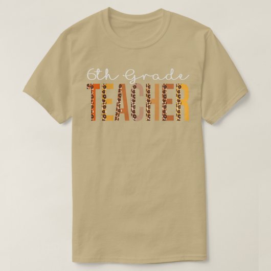 Zesde graad Lopard Herfst herfst Lovers Dank T-shirt (Design voorkant)