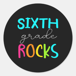 Zesde graad Rocks Team 6e graad leraar Ronde Sticker