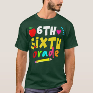 ZESDE graad terug naar schoolleraar T-shirt