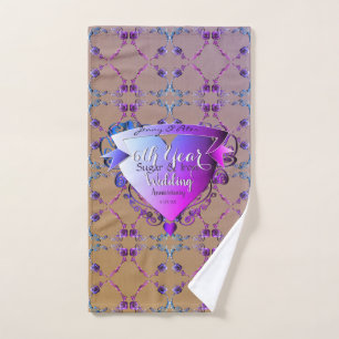 Zesde Jubileum Amethyst Rozen Bad Handdoek
