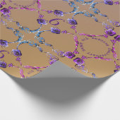 Zesde Jubileum Amethyst Rozen Cadeaupapier (Hoek)