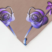 Zesde Jubileum Amethyst Rozen Fleece Deken (Hoek)