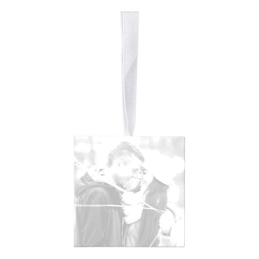 Zesde Jubileum foto paarse amethyst Kubus Ornament (Rechts)