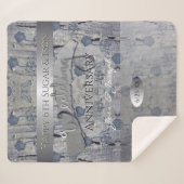 Zesde Jubileum voor suiker en ijzerbruiloft Shabby Sherpa Deken (Voorkant (horizontaal))