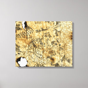 Zesde Kaart van de Gevergeten Realm Canvas Afdruk