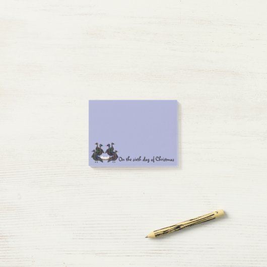 Zesde kerstdag Post-it® notes (Op bureau)