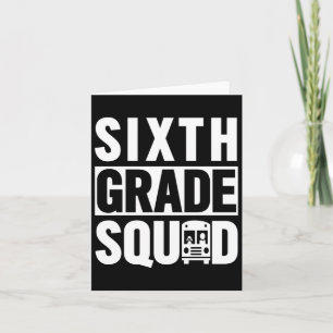 Zesde klas Squad (6de klas School - witte tekst) Kaart