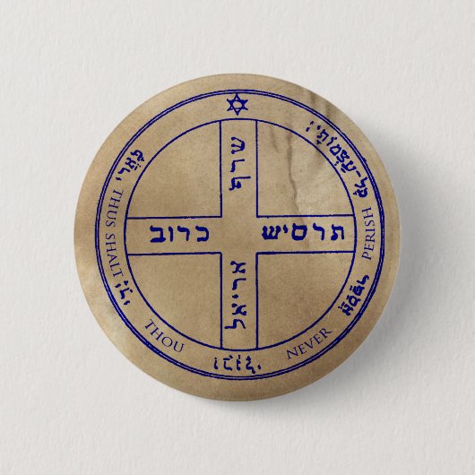 Zesde Pentacle van Jupiter Ronde Button 5,7 Cm (Voorkant)