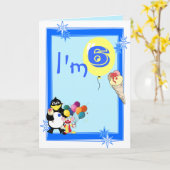 Zesde verjaardag kaart (Gele Bloem)