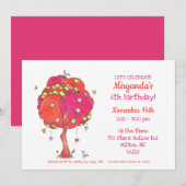 Zesde verjaardag van de gevierde boom kaart (Voorkant / Achterkant)