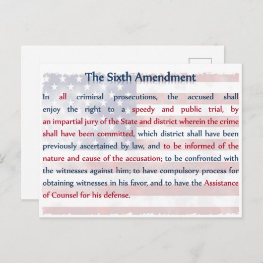 zesde wijziging briefkaart (Voorkant / Achterkant)