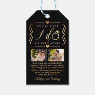 ZesenFeet Apart Wedding Postponement Verandering v Cadeaulabel