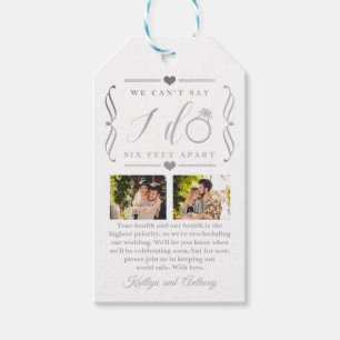 ZesenFeet Apart Wedding Postponement Verandering v Cadeaulabel