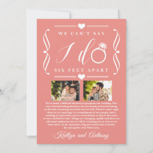 ZesenFeet Apart Wedding Postponement Verandering v Save The Date