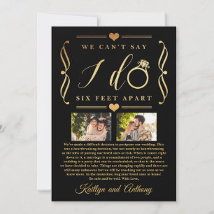 ZesenFeet Apart Wedding Postponement Verandering v Save The Date