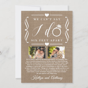 ZesenFeet Apart Wedding Postponement Verandering v Save The Date