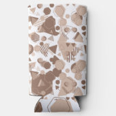 Zeshoek & Driehoek Roze & Bruin op Wit Patroon (Achterkant)