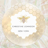 Zeshoek juweel bij logo ronde sticker