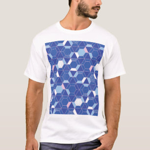 Zeshoeken, driehoeken: geometrisch abstract patroo t-shirt