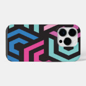 Zeshoekig geometrisch patroon iPhone hoesje (Achterkant horizontaal)