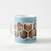 Zeskant familiefoto collage koffiemok (Voorkant links)