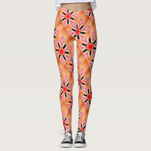 zespuntige rode sterren piek leggings