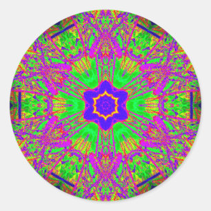 zespuntige ster ronde sticker