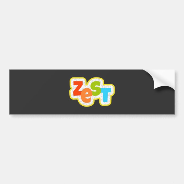 Zest Bumpersticker (Voorkant)