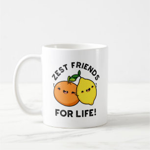 Zest Friends for Life Funny Citrus Fruit Pun Koffiemok