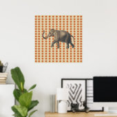 Zest Spice Moods Stippen met olifant Poster (Thuiskantoor)
