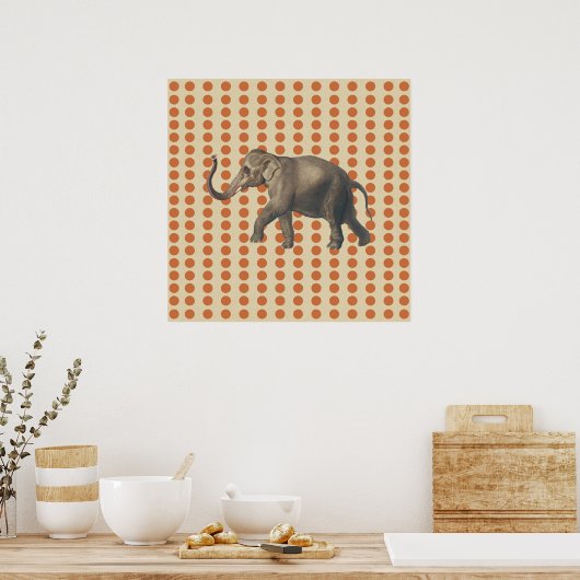 Zest Spice Moods Stippen met olifant Poster (Keuken)