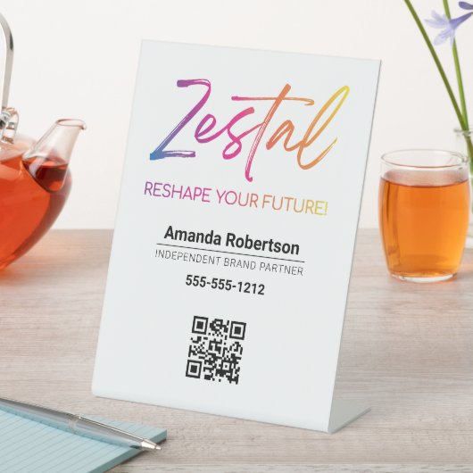 Zestal Reclamebord Met Voetstuk (Insitu)