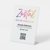 Zestal Reclamebord Met Voetstuk (Voorkant)