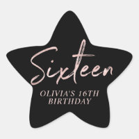 Zestien Roos goud & zwarte zoet 16 Birthday Party