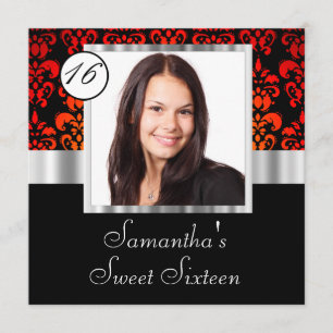 Zestien zoete donkerroos kaart