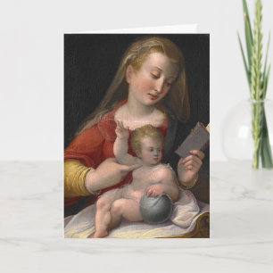 Zestiende eeuw Madonna en kind Feestdagen Kaart