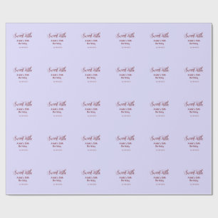 Zestiende verjaardag paarse pastel mauve retro naa cadeaupapier