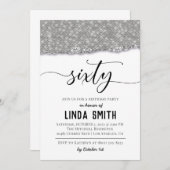 Zestig Diamond Birthday - uitnodiging (Voorkant / Achterkant)