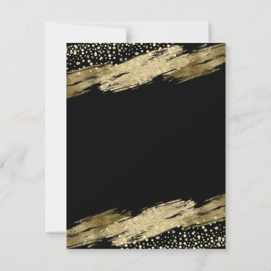 Zestig Elegant Script Zwart en Goud Verjaardag Kaart (Achterkant)
