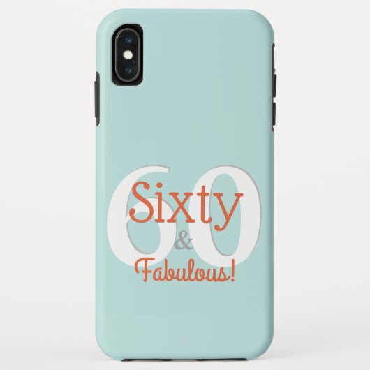 Zestig & Fabulous Gelukkige 60e Verjaardag Turquoi Case-Mate iPhone Case (Achterkant)